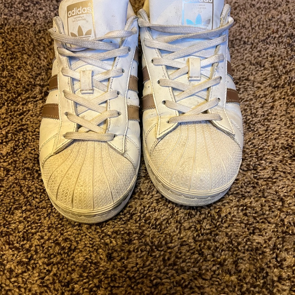 Adidas Superstar Womens Sneakers Size 7.5 Rose Gold